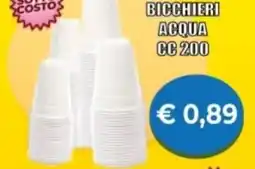 Supermercato Papale Bicchieri acqua cc 200 offerta