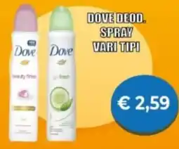 Supermercato Papale Dove deod. spray vari tipi offerta