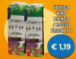 Supermercato Papale Italico vino bianco /rosso brick offerta