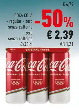Conad COCA COLA regular-zero - senza caffeina - zero senza caffeina offerta