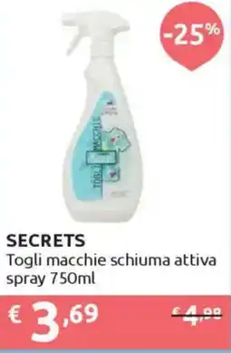 Ipersoap SECRETS Togli macchie schiuma attiva spray offerta