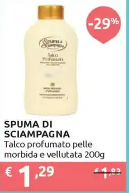 Ipersoap SPUMA DI SCIAMPAGNA Talco profumato pelle morbida e vellutata offerta