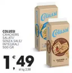 Crai COLUSSI Crackers salati/ senza sale/ integrali offerta