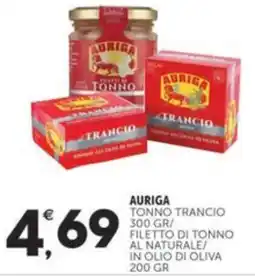 Crai AURIGA tonno trancio filetto di tonno al naturale/ in olio di oliva offerta