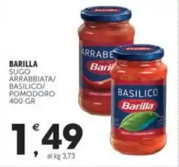 Crai BARILLA Sugo arrabbiata/ basilico/ pomodoro offerta