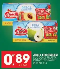 Crai JOLLY COLOMBANI Succo di frutta pera/pesca/ace offerta