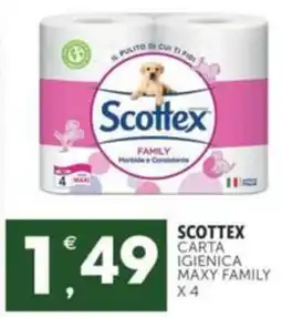 Crai SCOTTEX Carta igienica maxy family offerta