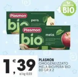 Crai PLASMON Omogeneizzato mela bio/pera bio offerta