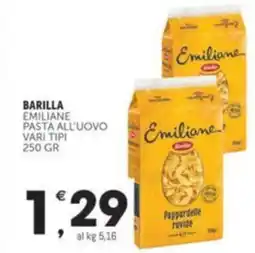 Crai BARILLA Emiliane Pasta all'uovo vari tipi offerta