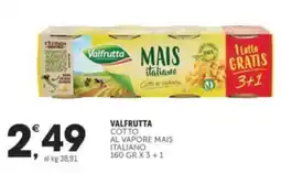 Crai VALFRUTTA Cotto al vapore mais italiano offerta