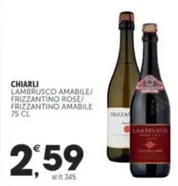 Crai CHIARLI Lambrusco amabile/ frizzantino rose/ frizzantino amabile offerta