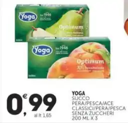 Crai YOGA Succo pera/pesca/ace classici/pera/pesca senza zuccheri offerta
