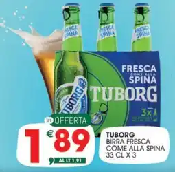 Crai TUBORG birra fresca come alla spina offerta