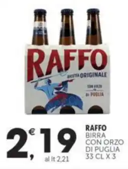 Crai RAFFO birra con orzo di puglia offerta