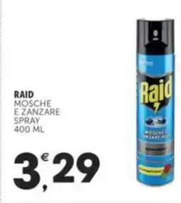 Crai Raid mosche e zanzare spray offerta