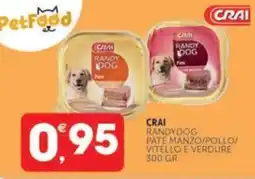 Crai Crai randydog pate manzo/pollo/ vitello e verdure offerta