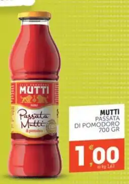 Crai Mutti passata di pomodoro offerta