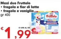 Despar Maxi duo Fruttolo fragola e fior di latte -fragola e vaniglia offerta
