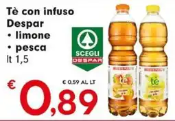 Despar Tè con infuso Despar limone-pesca offerta