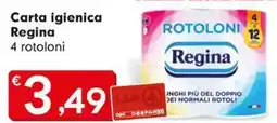 Despar Carta igienica Regina 4 rotoloni offerta