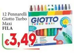 D'Italy 12 Pennarelli Giotto Turbo Maxi FILA offerta