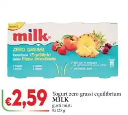 D'Italy Yogurt zero grassi equilibrium MİLK offerta
