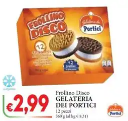 D'Italy Frollino Disco GELATERIA DEI PORTICI 12 pezzi offerta