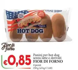 D'Italy Panini per hot dog senza latte e derivati FIOR DI FORNO offerta