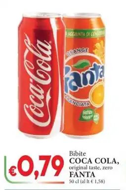 D'Italy Bibite COCA COLA, original taste, zero FANTA offerta