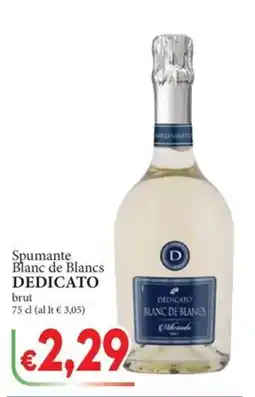 D'Italy Spumante Blanc de Blancs DEDICATO offerta