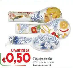 D'Italy Posamestolo 27 cm in melamina fantasie assortiti offerta