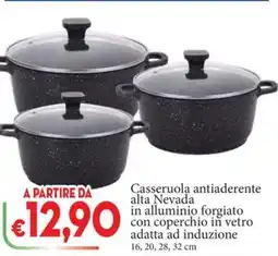 D'Italy Casseruola antiaderente alta Nevada in alluminio forgiato offerta