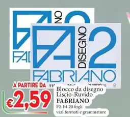 D'Italy Blocco da disegno Liscio-Ruvido FABRIANO offerta