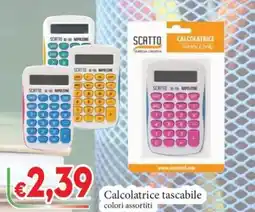 D'Italy Calcolatrice tascabile colori assortiti offerta