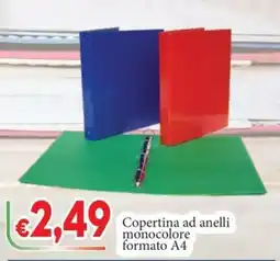 D'Italy Copertina ad anelli monocolore formato A4 offerta