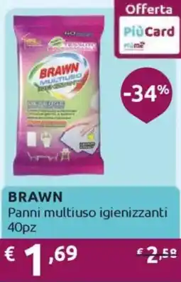 Ipersoap BRAWN Panni multiuso igienizzanti 40pz offerta