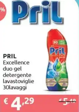 Ipersoap PRIL Excellence duo gel detergente lavastoviglie 30lavaggi offerta