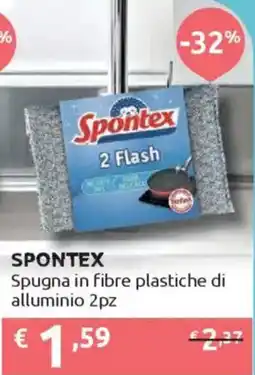 Ipersoap SPONTEX Spugna in fibre plastiche di alluminio 2pz offerta
