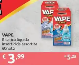 Ipersoap VAPE Ricarica liquida insetticida assortita 60notti offerta