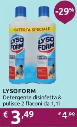 Ipersoap LYSOFORM Detergente disinfetta & pulisce 2 flaconi offerta