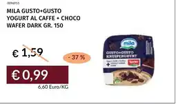 Prezzemolo e Vitale Mila gusto+gusto yogurt al caffe + choco wafer dark offerta