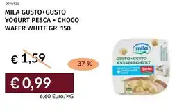 Prezzemolo e Vitale Mila gusto+gusto yogurt pesca + choco wafer white offerta