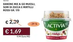Prezzemolo e Vitale Danone mix & go muesli, semi di zucca e mirtilli rossi offerta