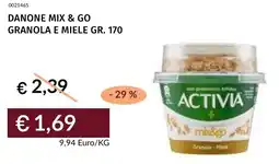 Prezzemolo e Vitale Danone mix & go granola e miele offerta