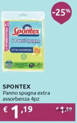 Ipersoap SPONTEX Panno spugna extra assorbenza 4pz offerta