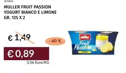 Prezzemolo e Vitale Muller fruit passion yogurt bianco e limone offerta