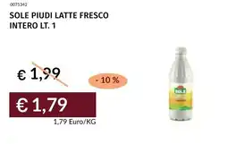 Prezzemolo e Vitale Sole piudi latte fresco intero offerta