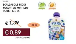 Prezzemolo e Vitale Scaldasole teddi yogurt al mirtillo pouch offerta