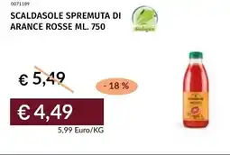 Prezzemolo e Vitale Scaldasole spremuta di arance rosse offerta