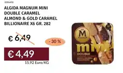 Prezzemolo e Vitale Algida magnum mini double caramel almond & gold caramel billionaire x6 offerta